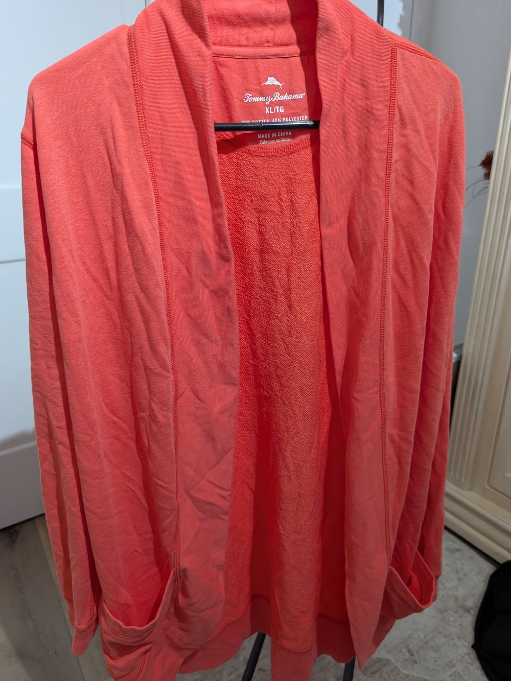 Tommy Bahama Coral Open-Front Lightweight Cardigan